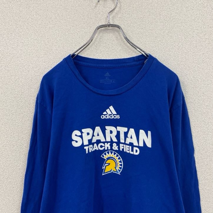 adidas　アディダス　長袖Tシャツ　ロンT　青　ブルー　XLサイズ