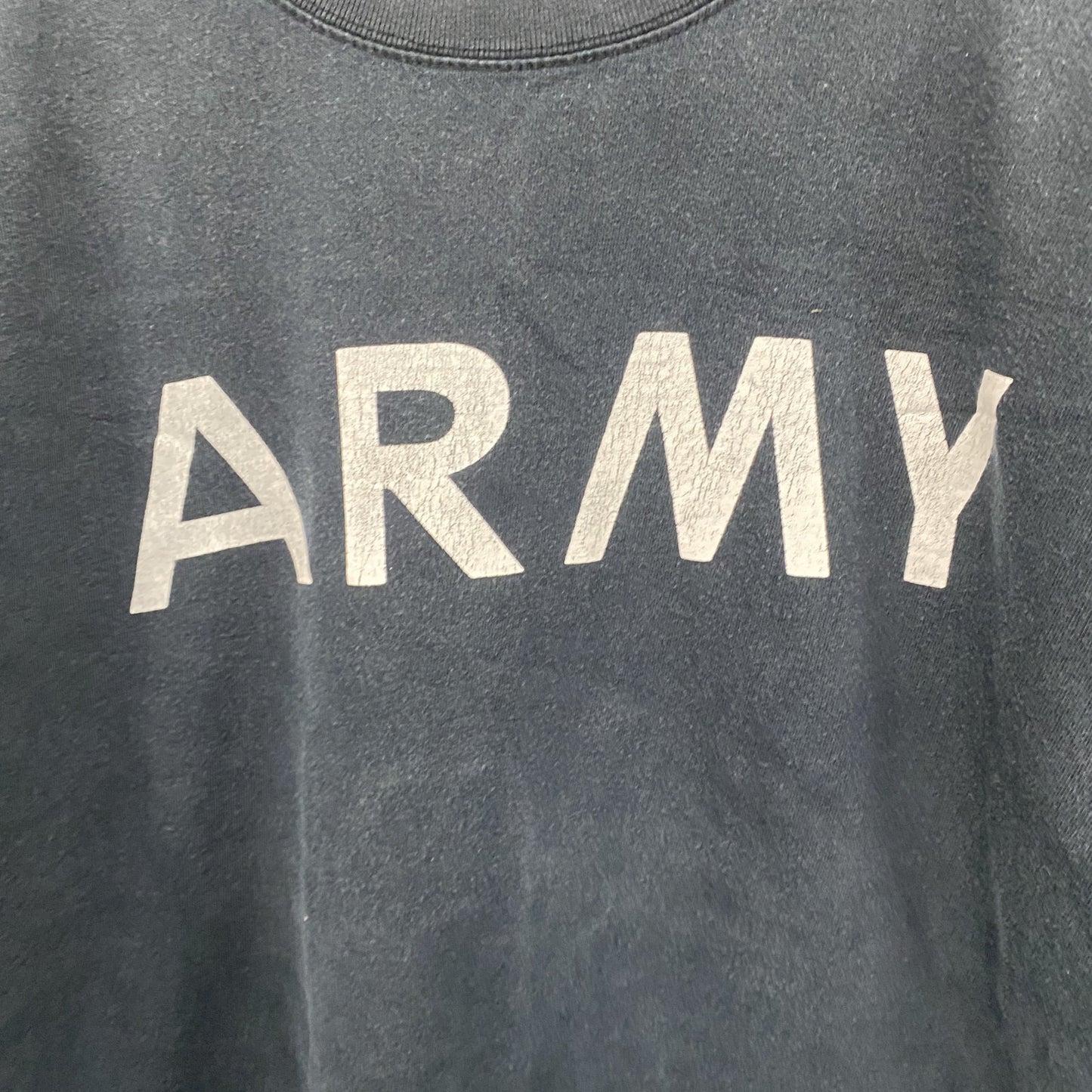 00s～　United Athle　ARMY　ユナイテッドアスレ　半袖プリントTシャツ　黒　ブラック　Lサイズ