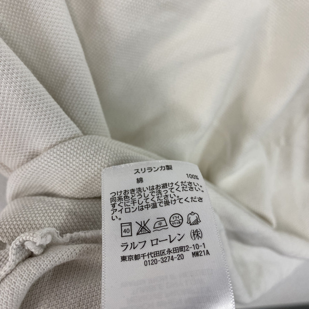 Polo Ralph Lauren　ポロラルフローレン　半袖ポロシャツ　ビックポニー　白　ホワイト　Mサイズ