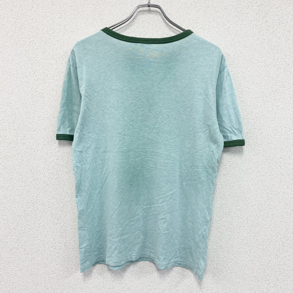 Chanpion　チャンピオン　半袖プリントTシャツ　リンガーT　緑　グリーン　Mサイズ
