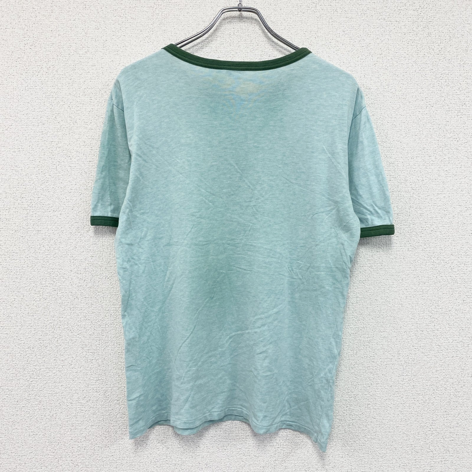 Chanpion　チャンピオン　半袖プリントTシャツ　リンガーT　緑　グリーン　Mサイズ