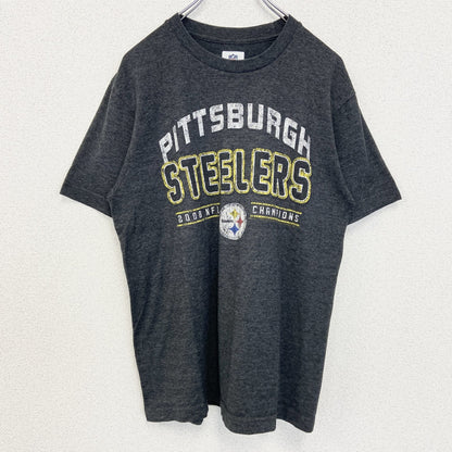 古着 used　NFL　半袖オフィシャルプリントTシャツ　ピッツバーグスティーラーズ　STEELERS　アメフト　グレー　Sサイズ