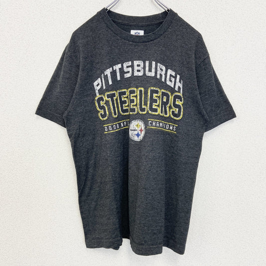 古着 used　NFL　半袖オフィシャルプリントTシャツ　ピッツバーグスティーラーズ　STEELERS　アメフト　グレー　Sサイズ