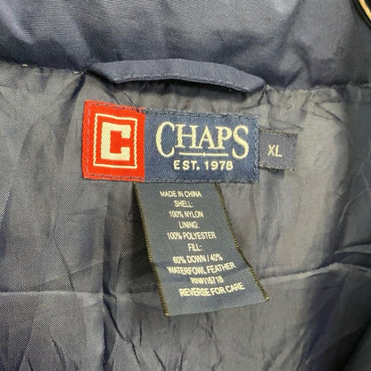 CHAPS　チャップス　ラルフローレン　フルジップダウンベスト　紺　ネイビー　XLサイズ