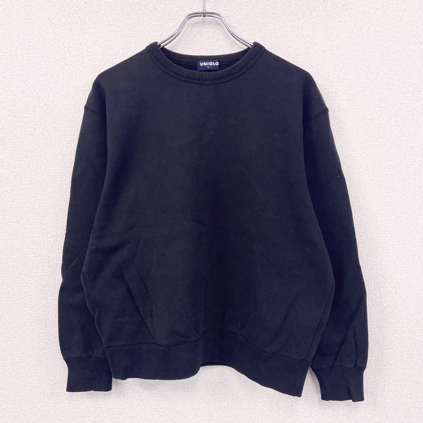 ～00s　OLD UNIQLO　オールドユニクロ　スウェット/トレーナー　ヴィンテージ　黒　ブラック　Lサイズ
