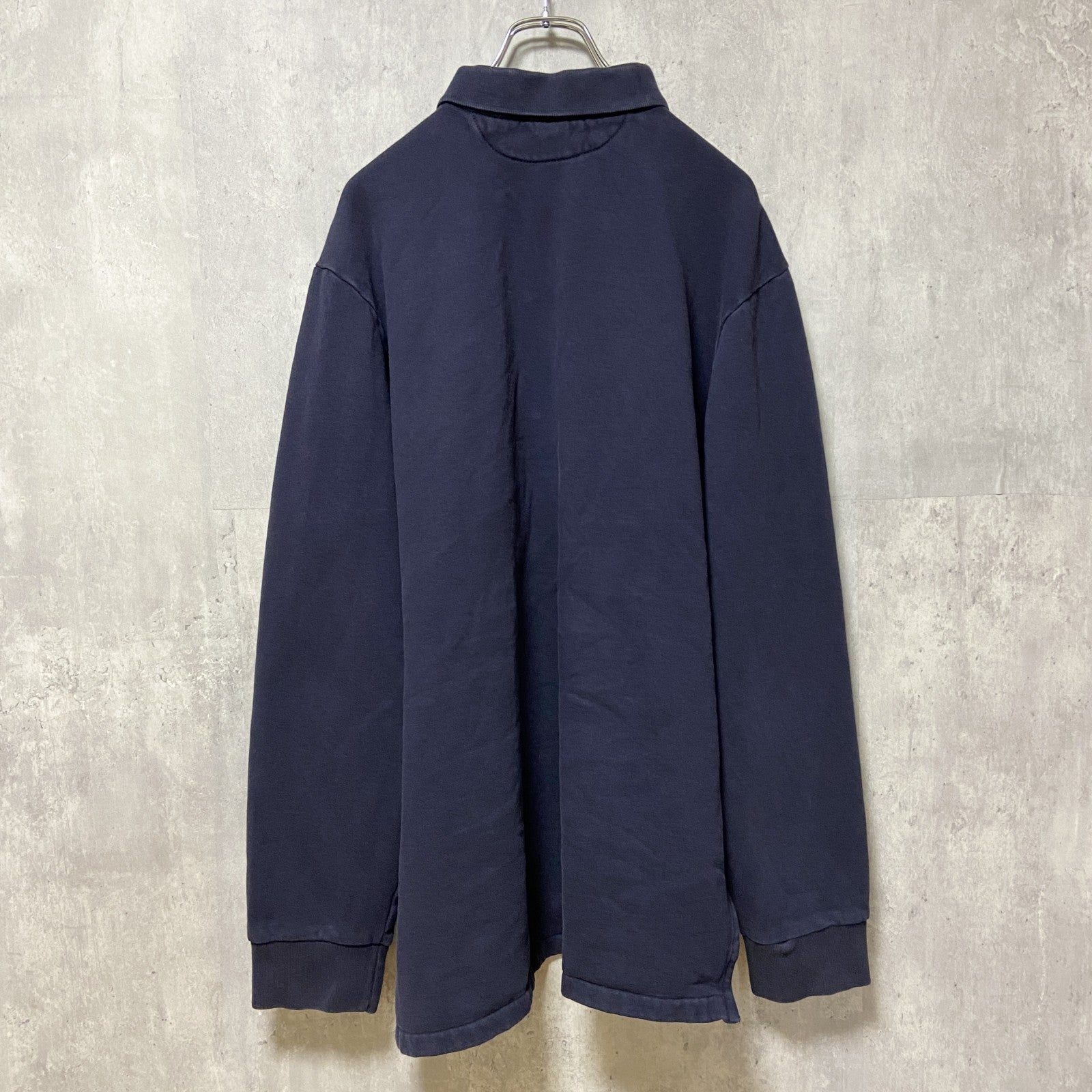 古着 used　Polo by Ralph Lauren　ポロバイラルフローレン　長袖ポロスウェット　ワンポイント刺繍　XLサイズ