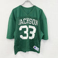 90s　Champion　チャンピオン　半袖プリントTシャツ　ゲームシャツ　JACKSON　緑　グリーン　Lサイズ