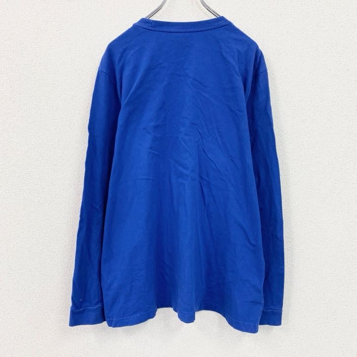 adidas　アディダス　長袖Tシャツ　ロンT　青　ブルー　XLサイズ