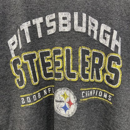 古着 used　NFL　半袖オフィシャルプリントTシャツ　ピッツバーグスティーラーズ　STEELERS　アメフト　グレー　Sサイズ