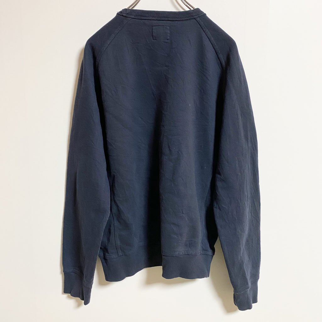 古着 used　champion　チャンピオン　長袖刺繍ロゴスウェット　トレーナー　クルーネック　ネイビー　秋冬服　Мサイズ