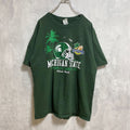 古着 used　GILDAN　MICHIGAN STATE　半袖プリントTシャツ　バックプリント　アメフト　緑　Lサイズ