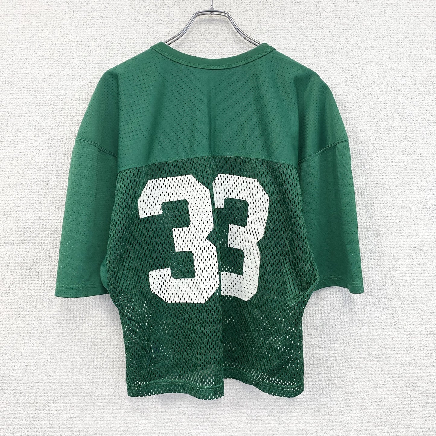 90s　Champion　チャンピオン　半袖プリントTシャツ　ゲームシャツ　JACKSON　緑　グリーン　Lサイズ