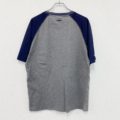 UMBRO　アンブロ　半袖ラグランTシャツ　グレー　紺　ネイビー　Lサイズ