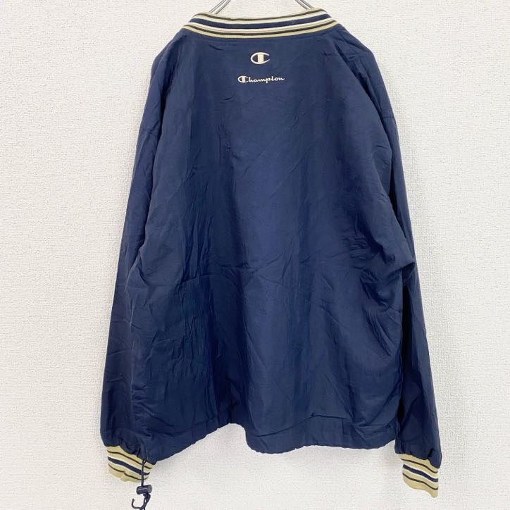90s　champion　チャンピオン　プルオーバージャケット　ヴィンテージ　紺　ネイビー　Mサイズ