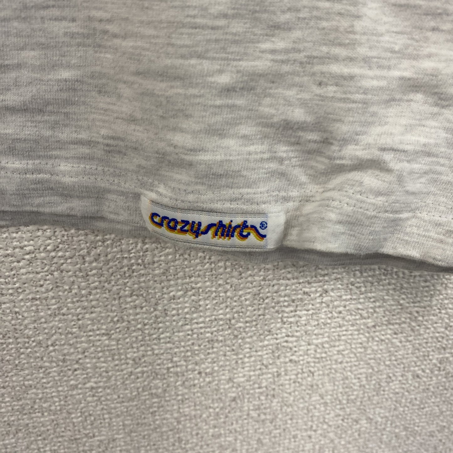 90s　crazy shirts　半袖プリントTシャツ　クリバンキャット　星条旗　灰色　グレー　Mサイズ