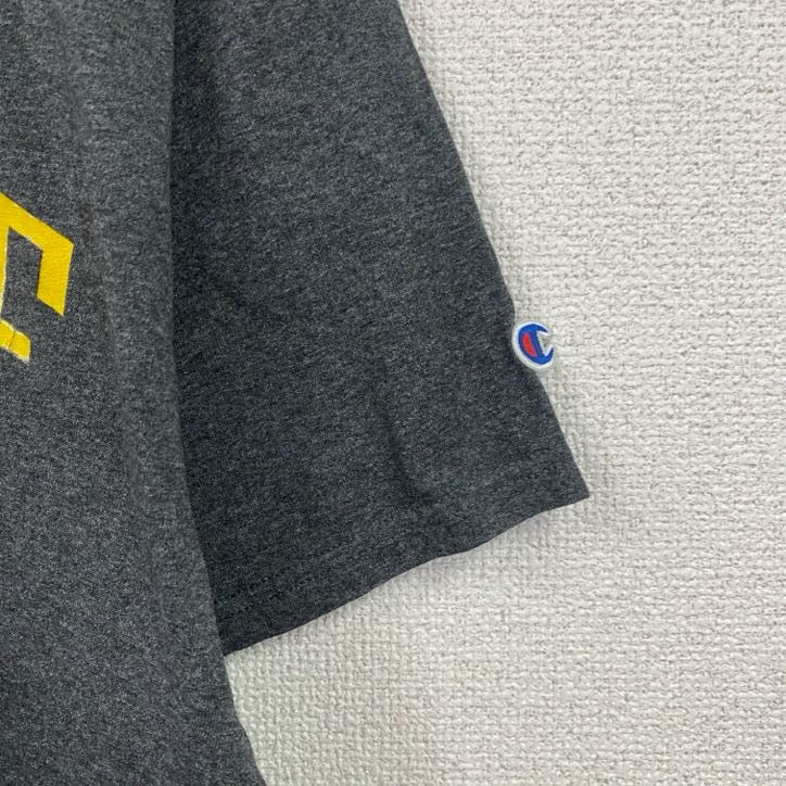 Champion　チャンピオン　半袖プリントTシャツ　アーチプリント　3連プリント　現行　ダークグレー　Mサイズ