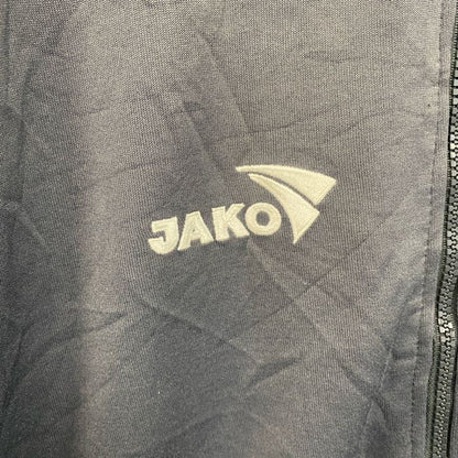 JAKO　フルジップトラックジャケット/ジャージ　ラグランスリーブ　刺繍ロゴ　ワンポイント　灰色　ダークグレー　XXLサイズ