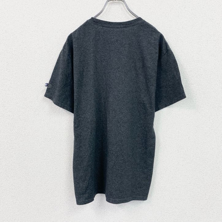 Champion　チャンピオン　半袖プリントTシャツ　アーチプリント　3連プリント　現行　ダークグレー　Mサイズ