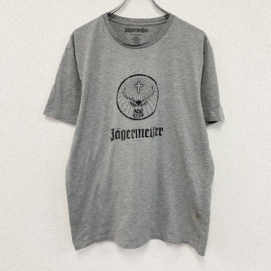 Jagermeister　イエーガーマイスター　半袖プリントTシャツ　グレー　XLサイズ