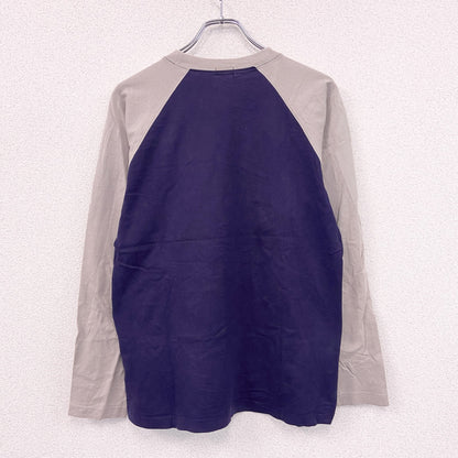 90s～　OLD UNIQLO　オールドユニクロ　長袖Tシャツ/ロンT　ラグランスリーブ　紺　ネイビー　Lサイズ