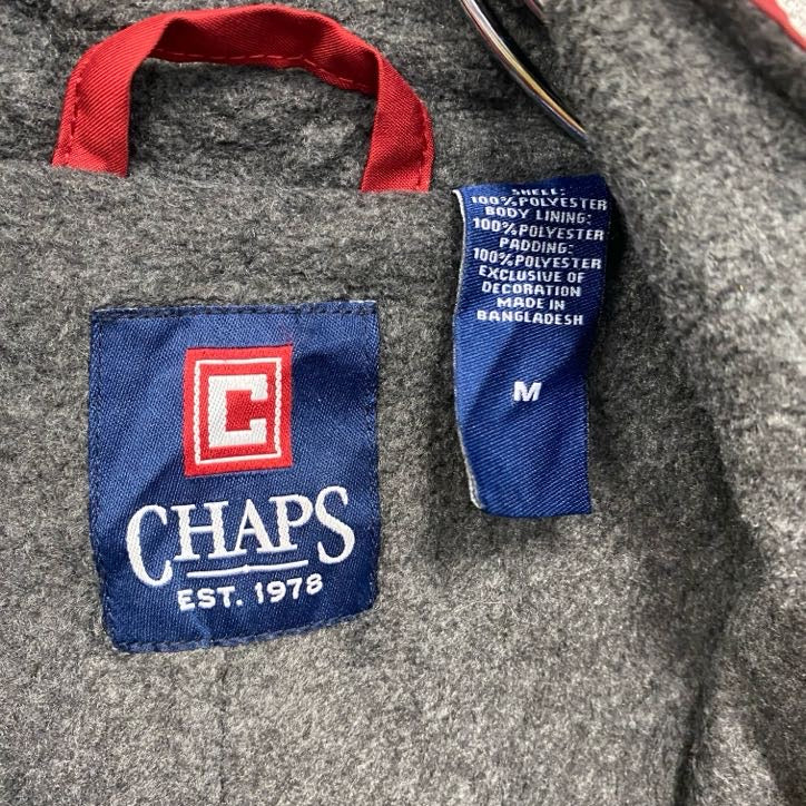 90s　CHAPS　チャップス　ラルフローレン　フルジップベスト　ヴィンテージ　赤　レッド　Mサイズ