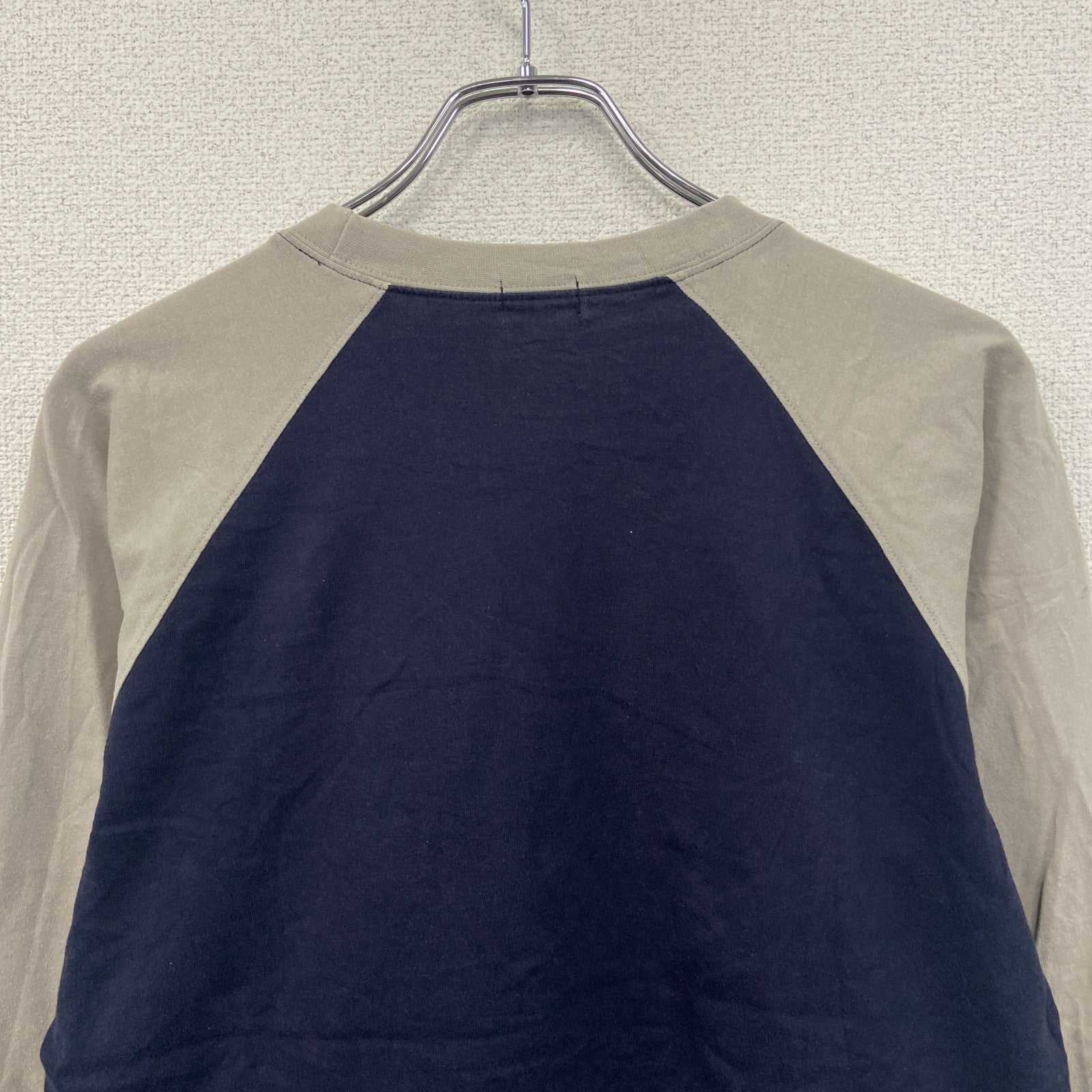 90s～　OLD UNIQLO　オールドユニクロ　長袖Tシャツ/ロンT　ラグランスリーブ　紺　ネイビー　Lサイズ