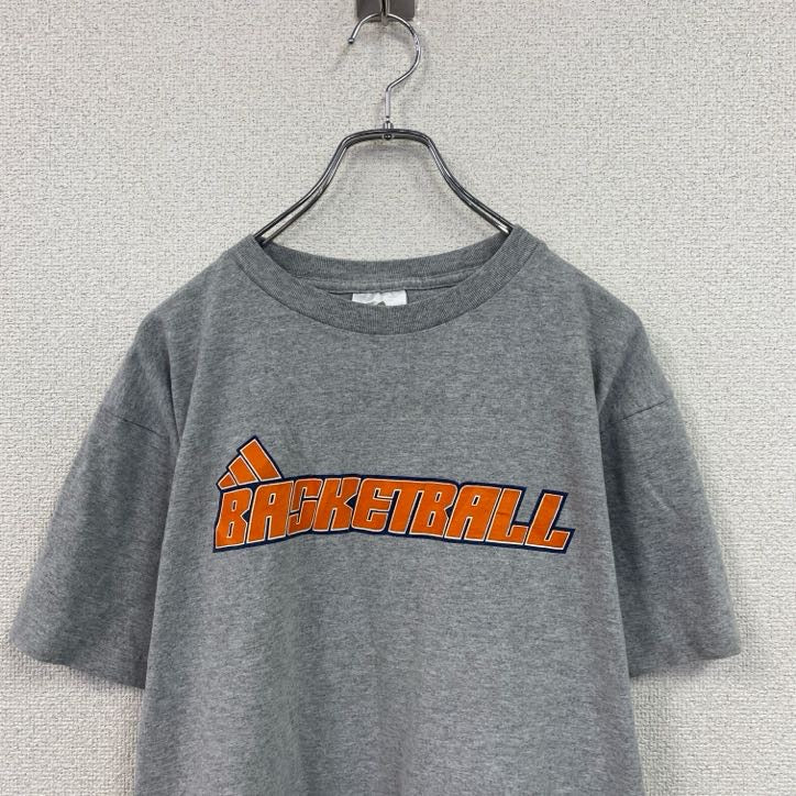 adidas　アディダス　半袖プリントTシャツ　灰色　グレー　Mサイズ