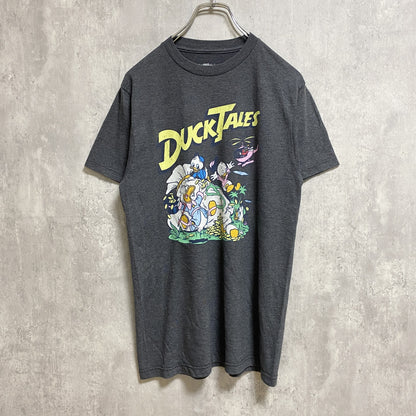古着 used　Disney　ディズニー　DUCK TALES　半袖オフィシャルプリントTシャツ　グレー　レトロデザイン　Sサイズ
