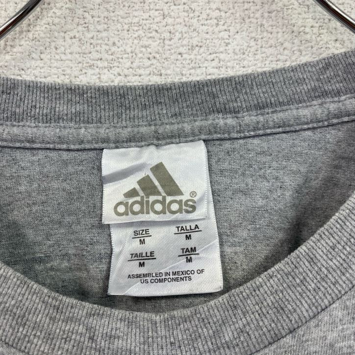 adidas　アディダス　半袖プリントTシャツ　灰色　グレー　Mサイズ