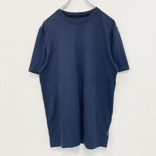古着 used　Eddie Bauer エディバウアー　半袖無地Tシャツ　クルーネック　シンプル　ノームコア　ネイビー　Mサイズ