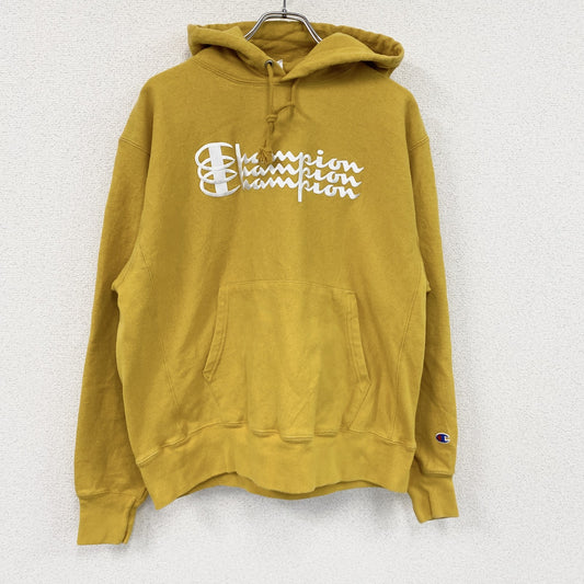 Champion　チャンピオン　リバースウィーブ　スウェットパーカー/フーディー　黄色　イエロー　Lサイズ