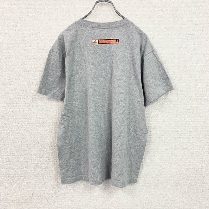 adidas　アディダス　半袖プリントTシャツ　灰色　グレー　Mサイズ