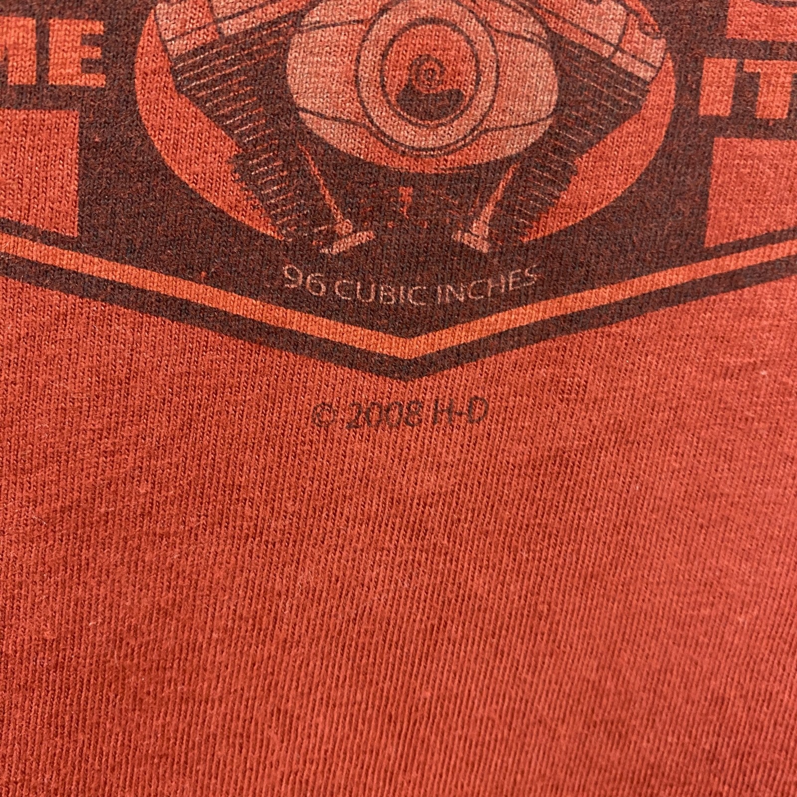 00s　HARLEY DAVIDSON　ハーレーダビッドソン　半袖プリントTシャツ　ヴィンテージ　オレンジ　Lサイズ