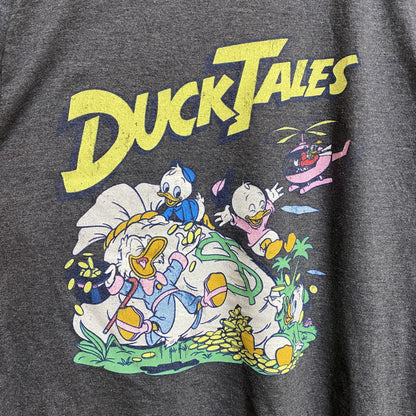古着 used　Disney　ディズニー　DUCK TALES　半袖オフィシャルプリントTシャツ　グレー　レトロデザイン　Sサイズ