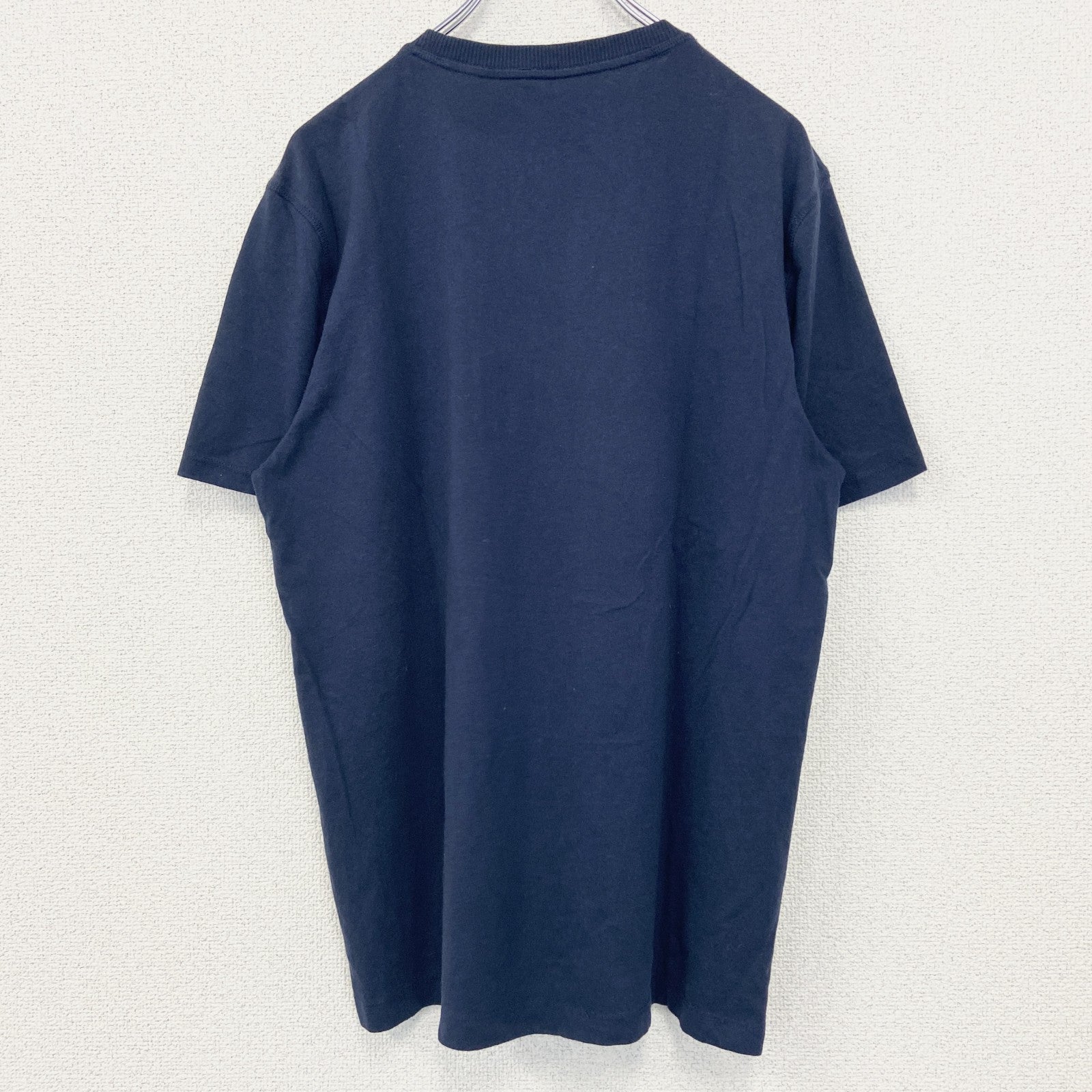 古着 used　Eddie Bauer エディバウアー　半袖無地Tシャツ　クルーネック　シンプル　ノームコア　ネイビー　Mサイズ