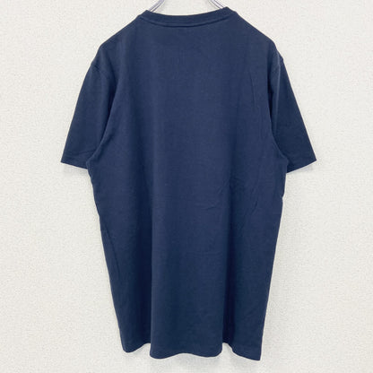古着 used　Eddie Bauer エディバウアー　半袖無地Tシャツ　クルーネック　シンプル　ノームコア　ネイビー　Mサイズ