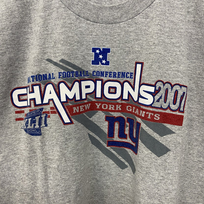 古着 used　NFL　2007　長袖オフィシャルプリントTシャツ　ロンT　アメフト　クルーネック　レトロ　グレー　XLサイズ