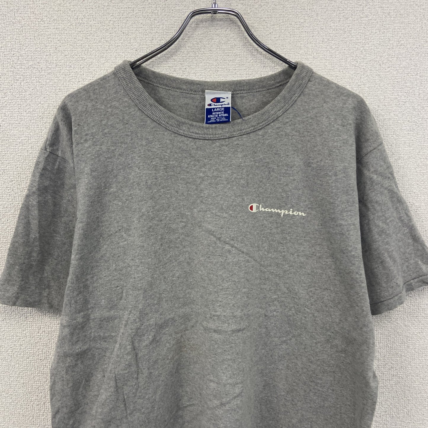 90s　Champion　チャンピオン　半袖Tシャツ　ヴィンテージ　灰色　グレー　Lサイズ