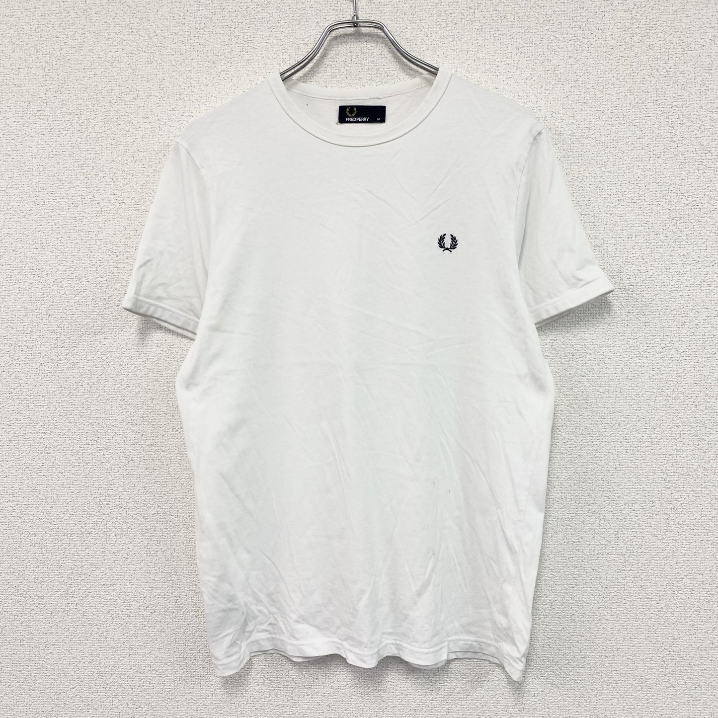 FRED PERRY　フレッドペリー　半袖Tシャツ　白　ホワイト　Mサイズ