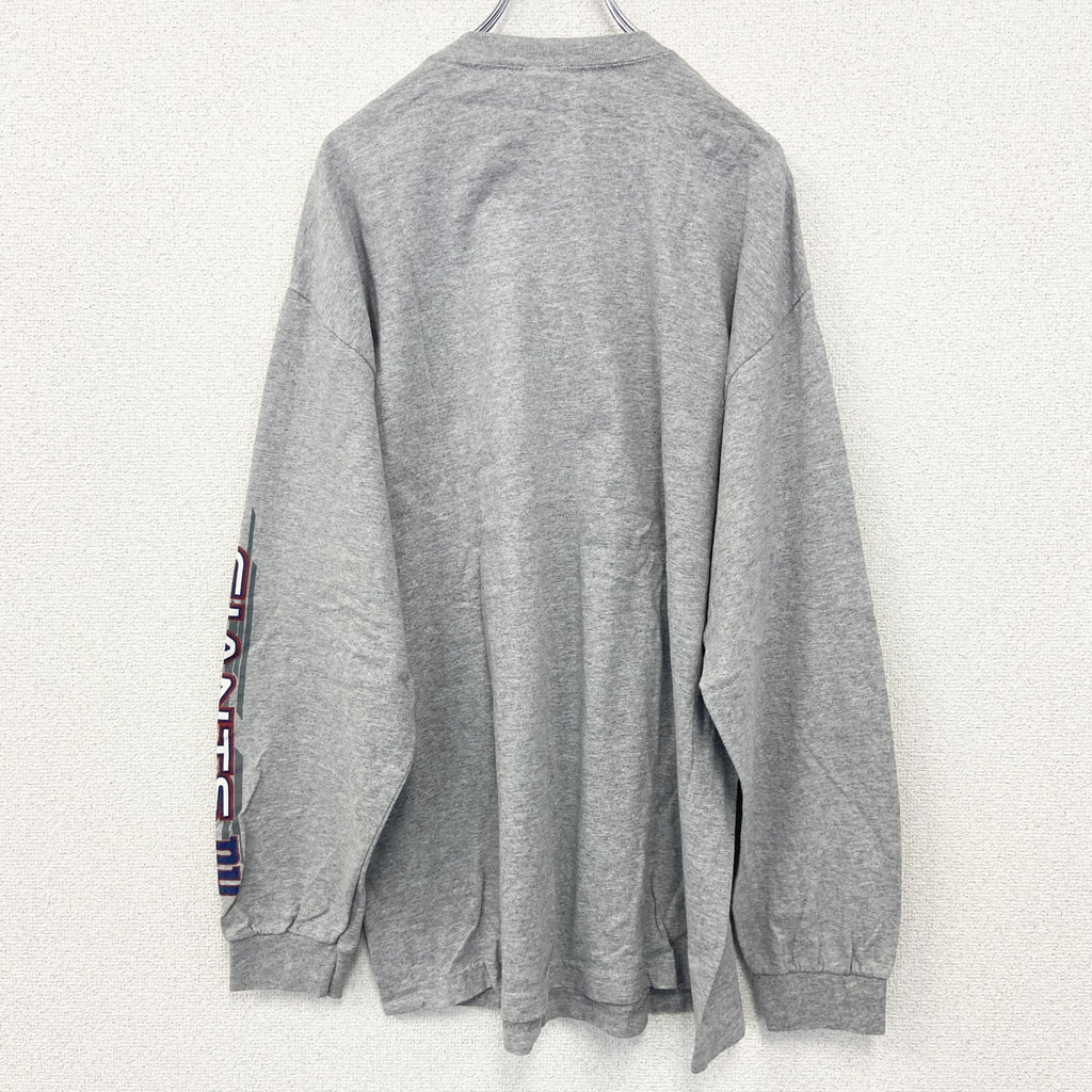 古着 used　NFL　2007　長袖オフィシャルプリントTシャツ　ロンT　アメフト　クルーネック　レトロ　グレー　XLサイズ