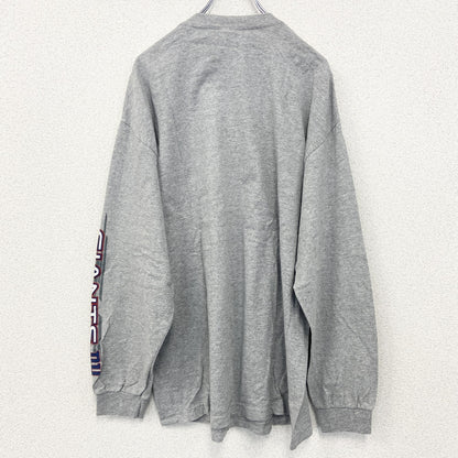 古着 used　NFL　2007　長袖オフィシャルプリントTシャツ　ロンT　アメフト　クルーネック　レトロ　グレー　XLサイズ