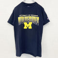 古着 used　champion チャンピオン　半袖カレッジプリントTシャツ　ミシガン州立大学　レトロ　ネイビー　紺　Sサイズ