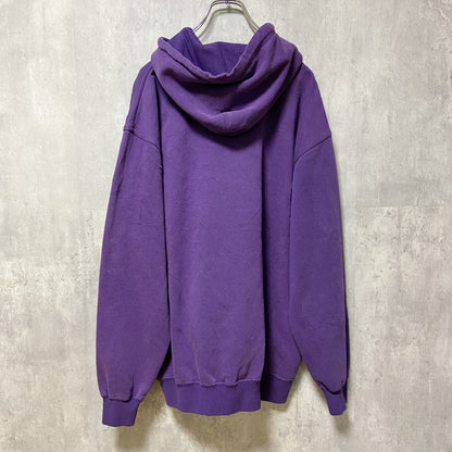 古着 used　NFL　ボルチモアレイブンズ　RAVENS　アメフト　長袖ロゴ刺繍パーカー　オフィシャル　紫　パープル　Lサイズ