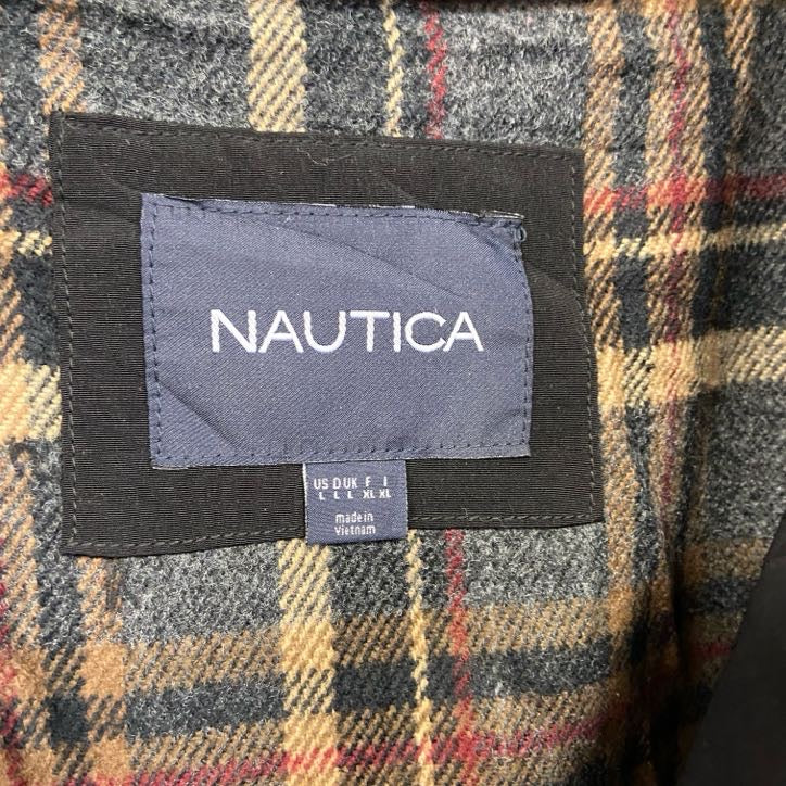 NAUTICA　ノーティカ　フルジップジャケット　ブルゾン　チェック柄ライナー　赤　レッド　Lサイズ