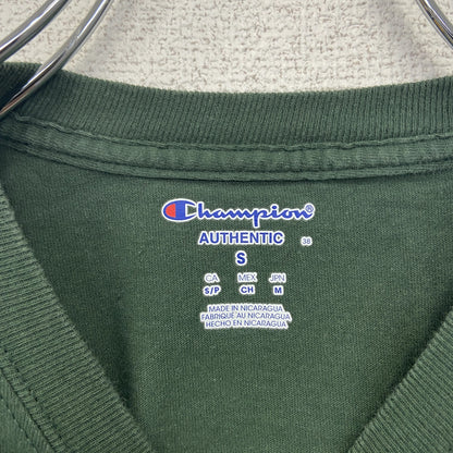 古着 used　champion チャンピオン　半袖カレッジプリントTシャツ　マイアミ大学　テニス　クルーネック　緑　Sサイズ