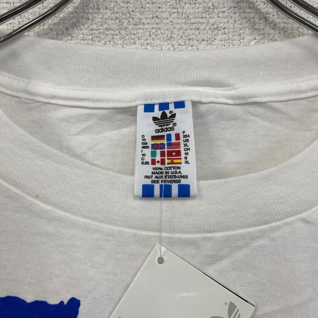 90s　adidas　アディダス　FIFAワールドカップ　半袖Tシャツ　デッドストック　白　ホワイト　XLサイズ　