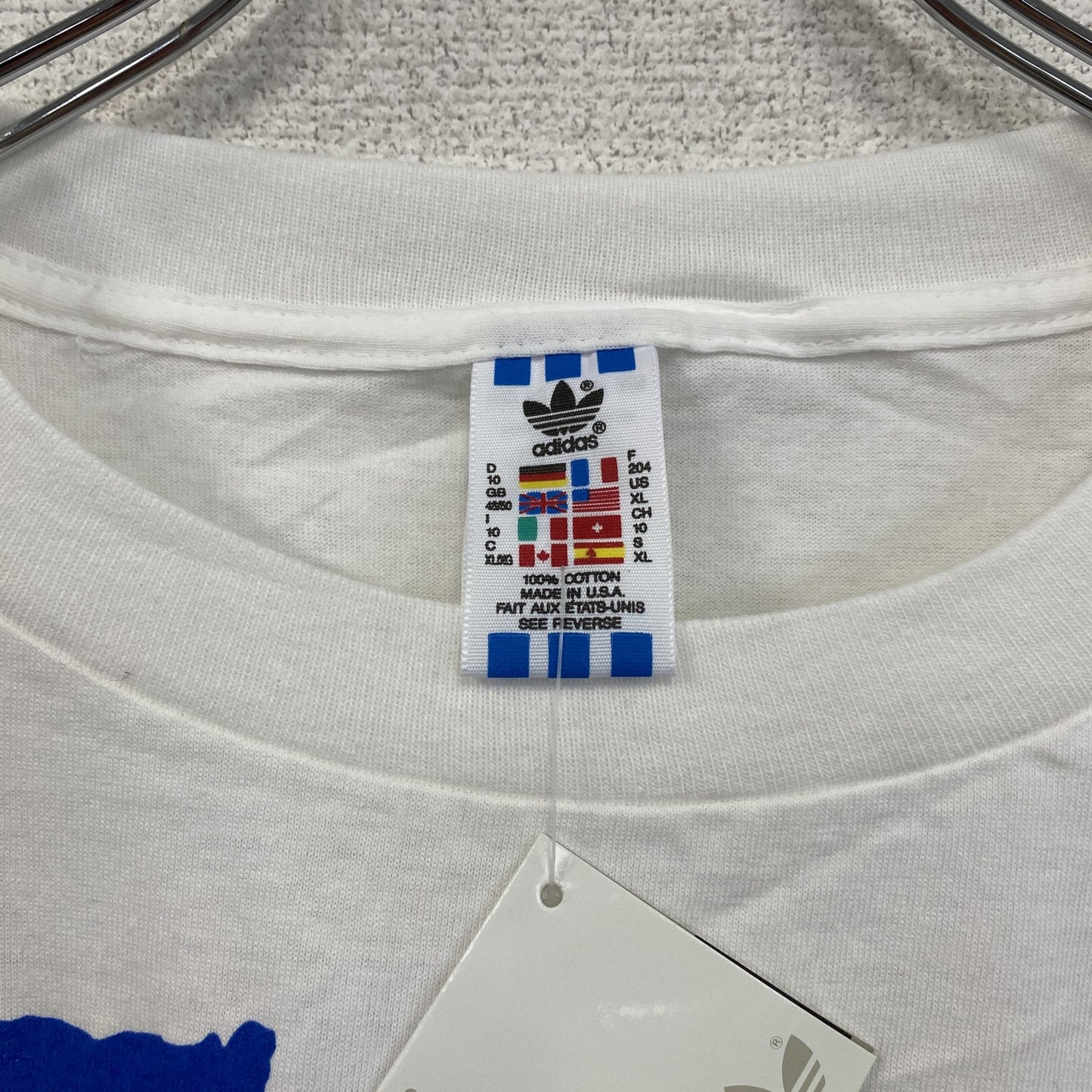 90s　adidas　アディダス　FIFAワールドカップ　半袖Tシャツ　デッドストック　白　ホワイト　XLサイズ　
