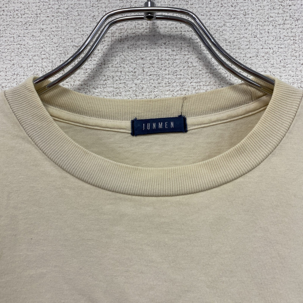 JUNMEN　ジュンメン　半袖プリントTシャツ　ベージュ　Sサイズ