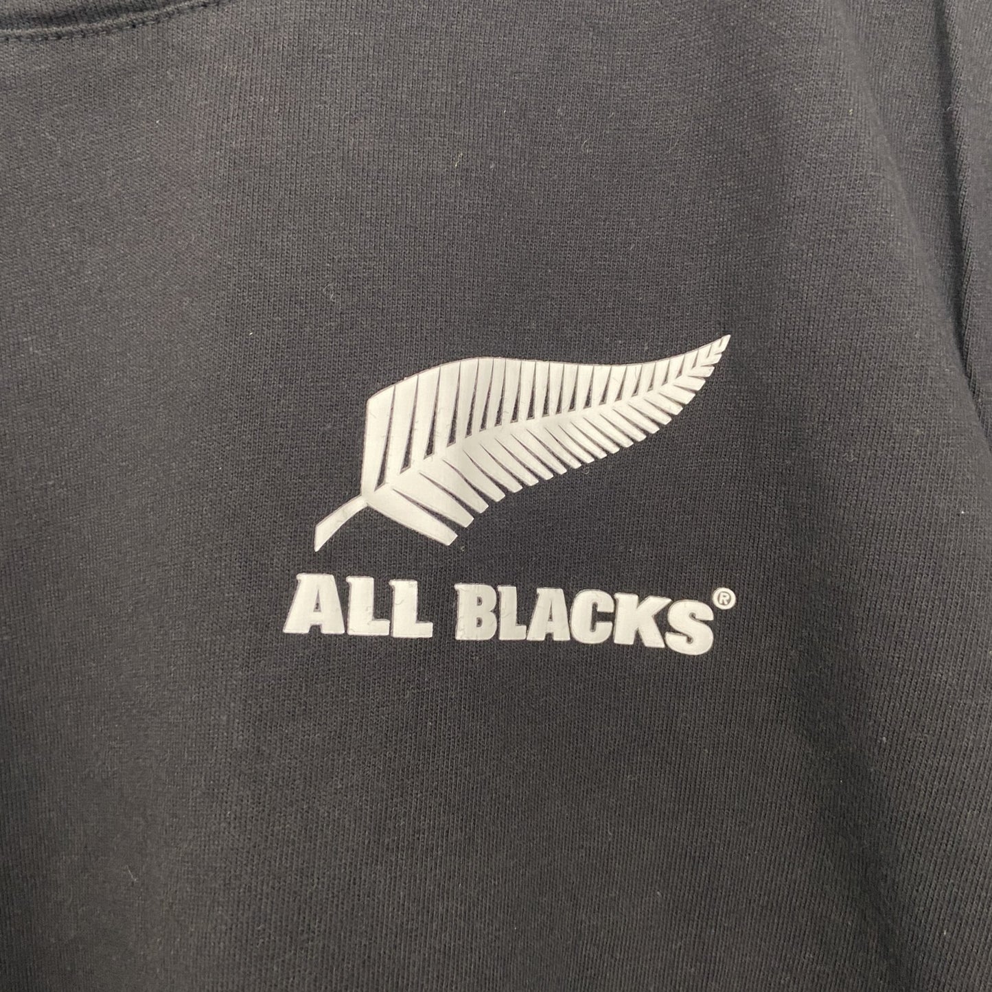 古着 used　adidas アディダス　半袖オフィシャルプリントTシャツ　ニュージーランド　オールブラックス　ラグビー　Sサイズ