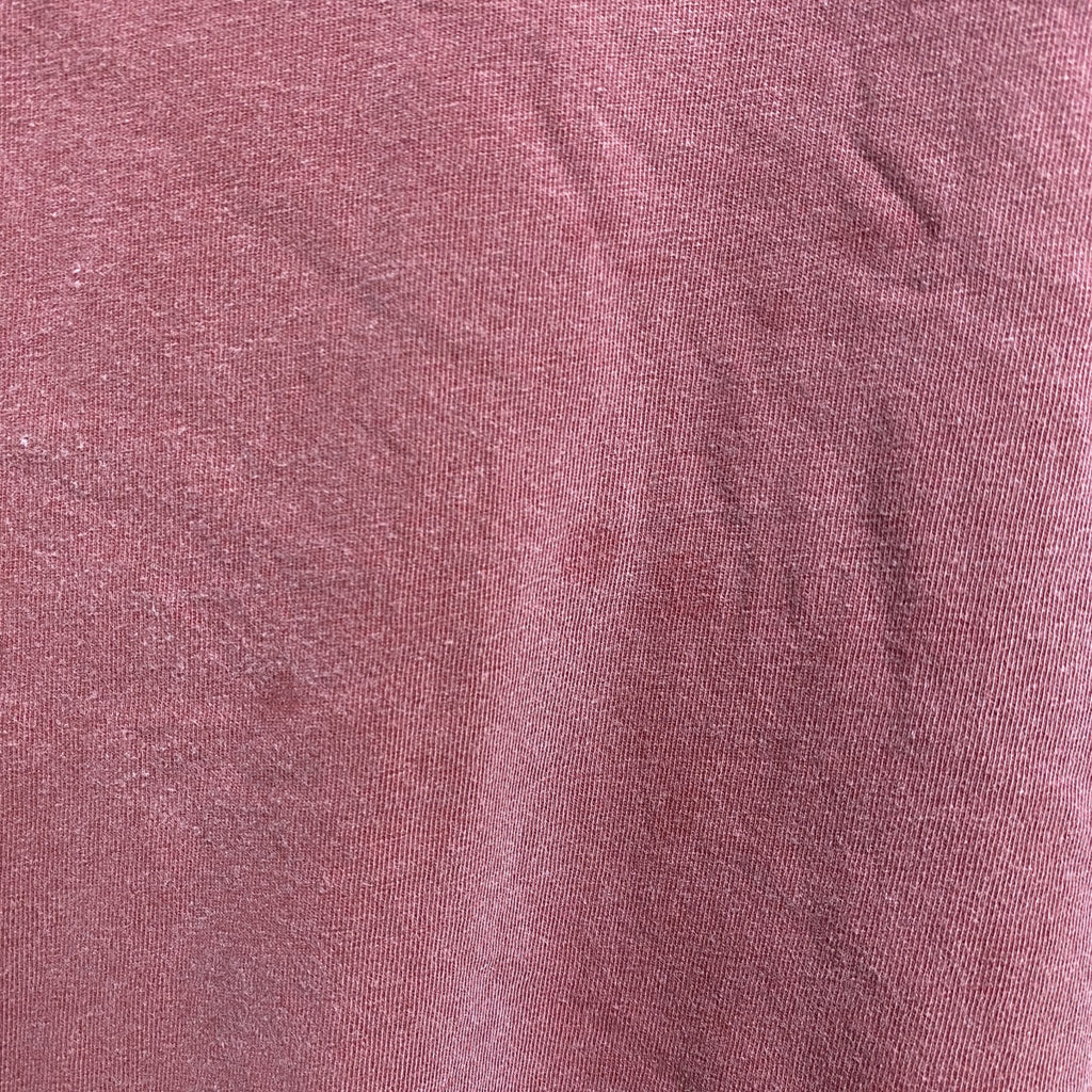 古着 used　OCEAN MAGIC　半袖ワンポイントTシャツ　バックプリント　くすみカラー　褪せ感　ピンク　ビッグシルエット